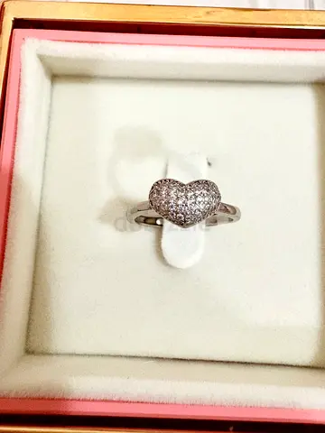 Heart-Shaped Silver Ring