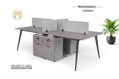 Staff workstation face to face