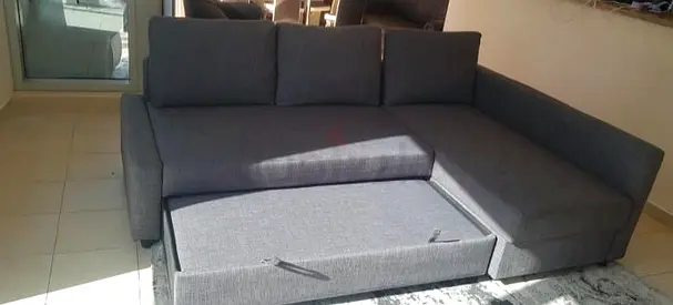Modern Grey Sectional Sofa with Storage