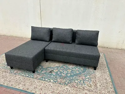 Grey Color L-Shape Sofa Bed with Storage. Very comfortable and modern design. Easily converts into a