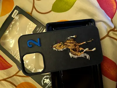 Stylish Phone Case with Embroidered Design for iPhone 13 Pro Max