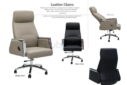 Executive highback leather revolving heavy-duty chair