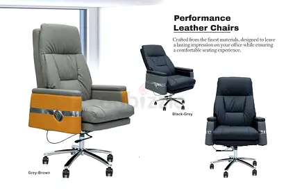 Executive highback leather revolving heavy-duty chair