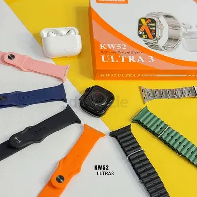 Brand New original KW52 ultra 3 Smart watch with earbud