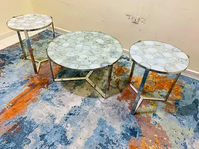Stylish Round Coffee Table Set