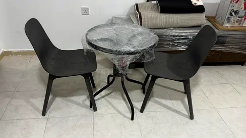 Modern Dining Table Set with Two Chairs