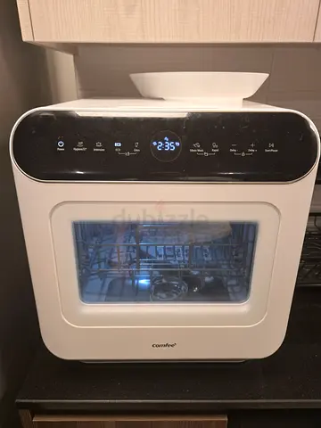 Comfee dishwasher counter top with manual water loading or hose hook up