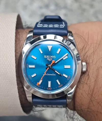 Seiko Milgauss MOD Automatic Dive Watch with Blue Dial