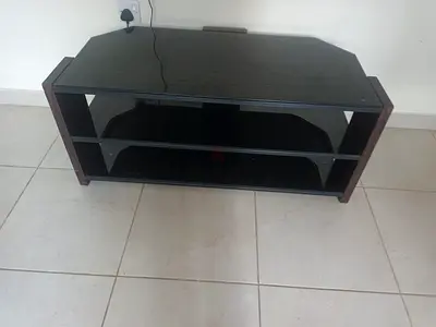Stylish Black Glass TV Stand