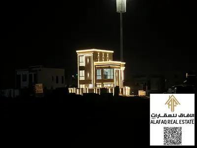 Modern Corner Villa for Sale on Two Streets in Al Zahia 3 Floors 5 Master Bedrooms Super Deluxe Finishing 3150 Sqft Including Registration Fees