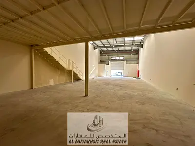 For rent warehouse 3000 sqft with 50 kv electricity in AlSajja with mezzanine