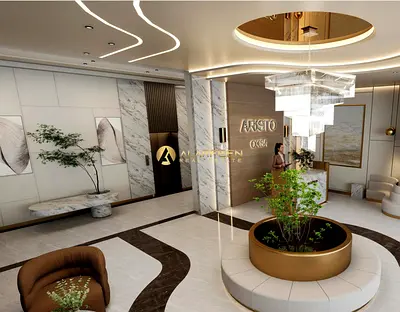 شقة بغرفتي نوم | أريستو دبي ساوث | الوصول إلى الشرفة والمسبح