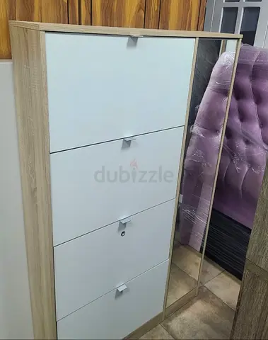 Modern Storage Cabinet with Mirror