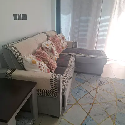 EXCELLENT CONDITION GREY PULL-OUT SOFA BED WITH STORAGE