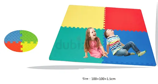 Colorful Interlocking Play Mat for Kids, floor mat, eva mate, puzzle Foam mat, 100x100x1.5cm