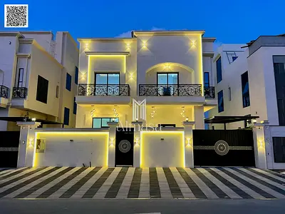 فيلا فاخرة بواجهة حجرية للبيع في الحليو 2 – عجمان | تصميم كلاسيكي ومساحات واسعة