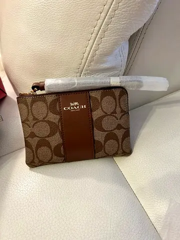 New Coach Brown Wristlet Wallet