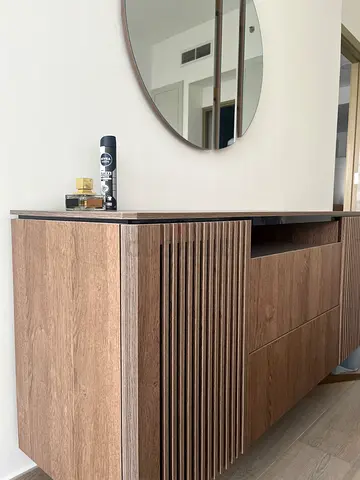 Modern Console Table with wall mirror for sale