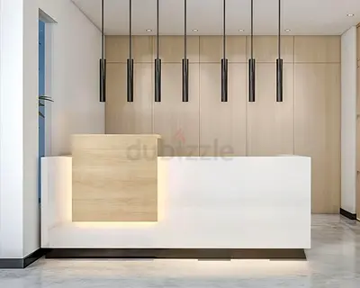 Contemporary Wood  Gloss Reception Counter