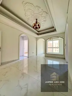 With free month - largest luxury 2BR hall in Al Mowaihat 3 Ajman - master room - central AC - built