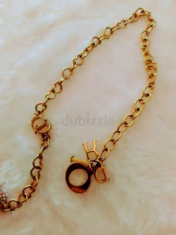 Genuine DIOR necklace with box, card and pouch