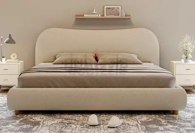 Brend New high quality fabric luxury king size 180x200 Bed with spring mattress available