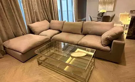 Marina home luscious feather 🪶 filled sofa with footstool