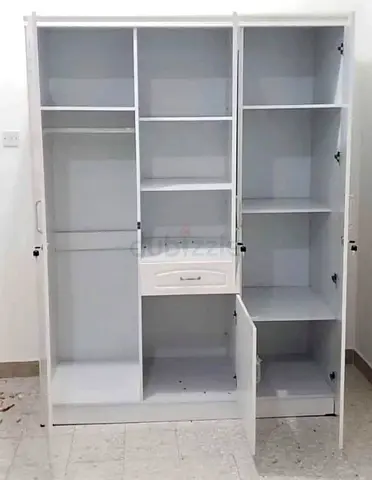 Stylish White Wardrobe with Multiple Compartments