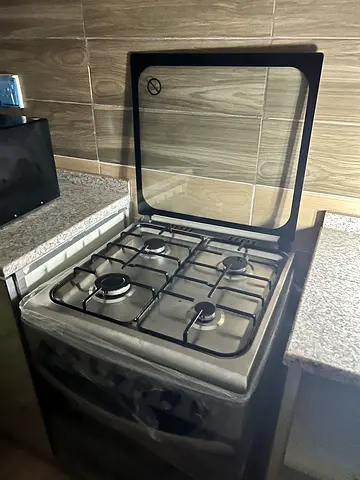 Stainless Steel 4-Burner Gas Stove with Oven