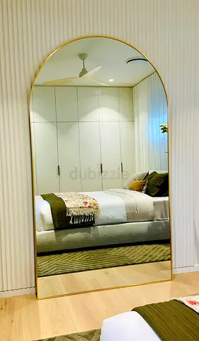 Elegant Full-Length Mirror with Gold Frame