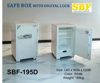 Secure White Safe Box with Digital Lock