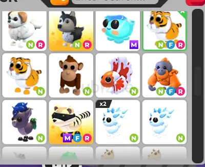 Adopt me items for sale