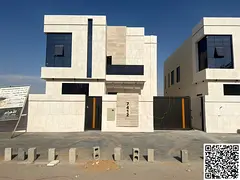 Modern villa for sale in Al Helio 2 area, Ajman. Excellent location on a main street. Two floors. Pr