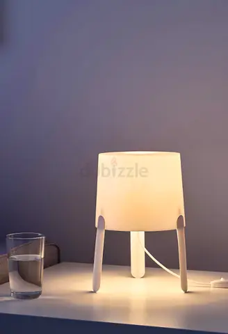 IKEA white bedside lamp