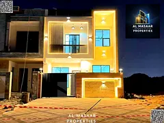 Own a luxurious villa in Al Yasmin, 4 master bedrooms, including registration and ownership fees, pe