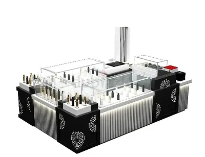 Modern Luxury Cosmetic Display Kiosk