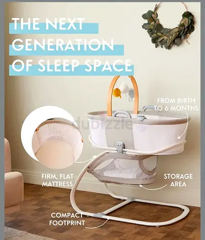 Movable Crib with Detachable Moses Basket