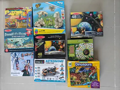 Collection of Educational Puzzles and Toys