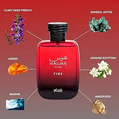 Rasasi Hawas Fire Eau De Parfum 100ml – Bold  Long-Lasting Fragrance