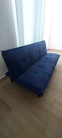 Modern Blue Futon Sofa