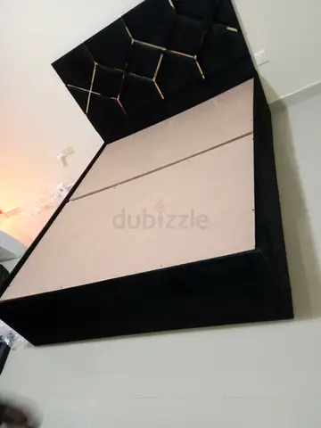 Modern Black Upholstered Bed Frame
