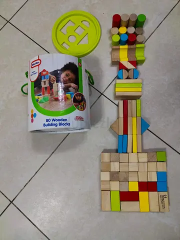 80 Wooden Building Blocks by little tikes
