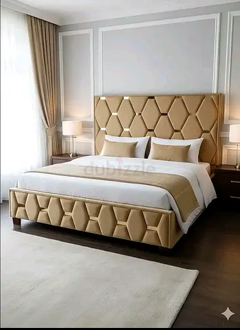 Stylish Modern Bed with Elegant Headboard