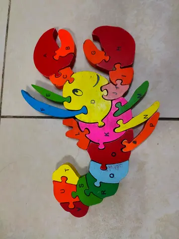 Colorful Lobster Wooden Puzzle