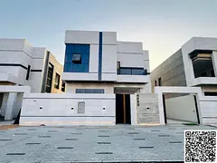 Modern villa for sale in Al Helio 2 area, Ajman. Excellent location on a main street. Two floors. Pr