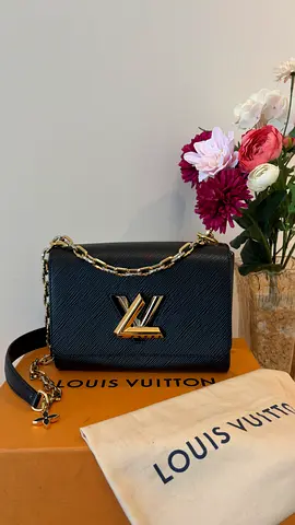 Louis Vuitton Black Epi Leather Twist MM Bag