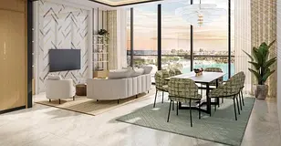 Waterfront Studio | Azizi Venice 10 | | Marina &amp; Pool View