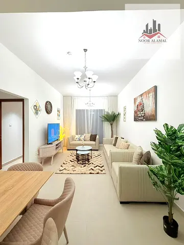 Liwan 2 Dubai for the discerning client ✨ A fully furnished apartment 🏠 with hotel-style furnishings, brand new 👑 Two bedrooms 🛏️, a living room 🛋
