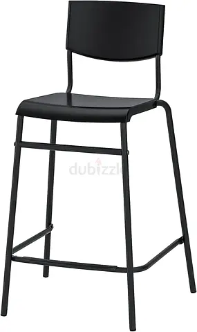 Ikea STIG Bar Stool - Black, 74 cm