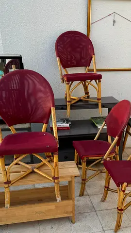 Set of Four Bamboo Chairs